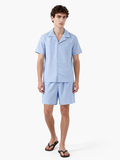 男士衬衫短裤家居服套装