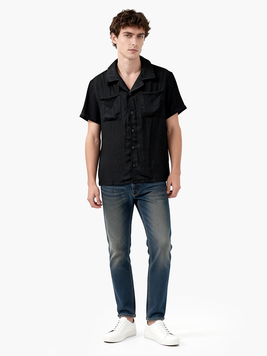 男士多口袋短袖衬衫