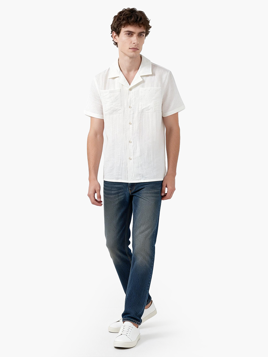 男士多口袋短袖衬衫