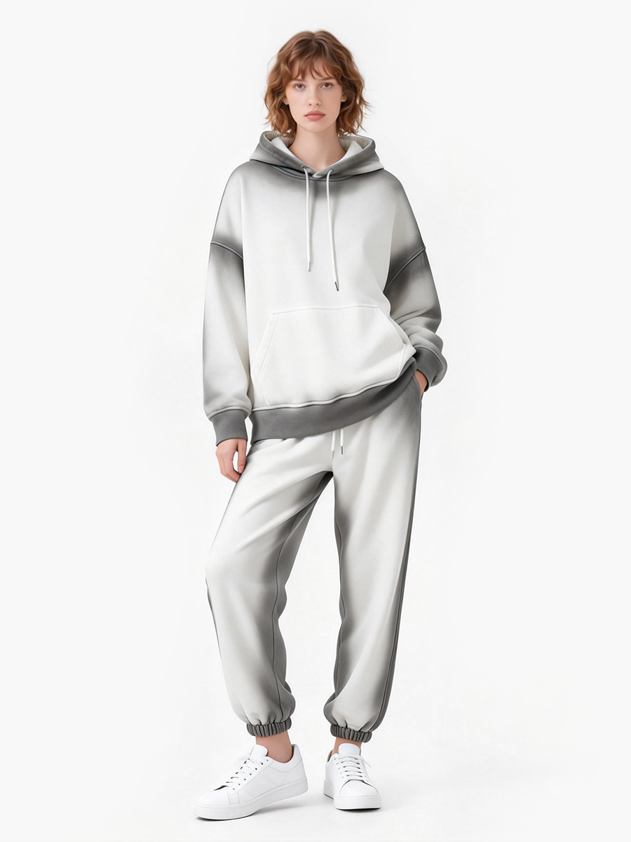 Lady's hooded sports outfit