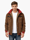 Men's multi-pocket warm jacket
