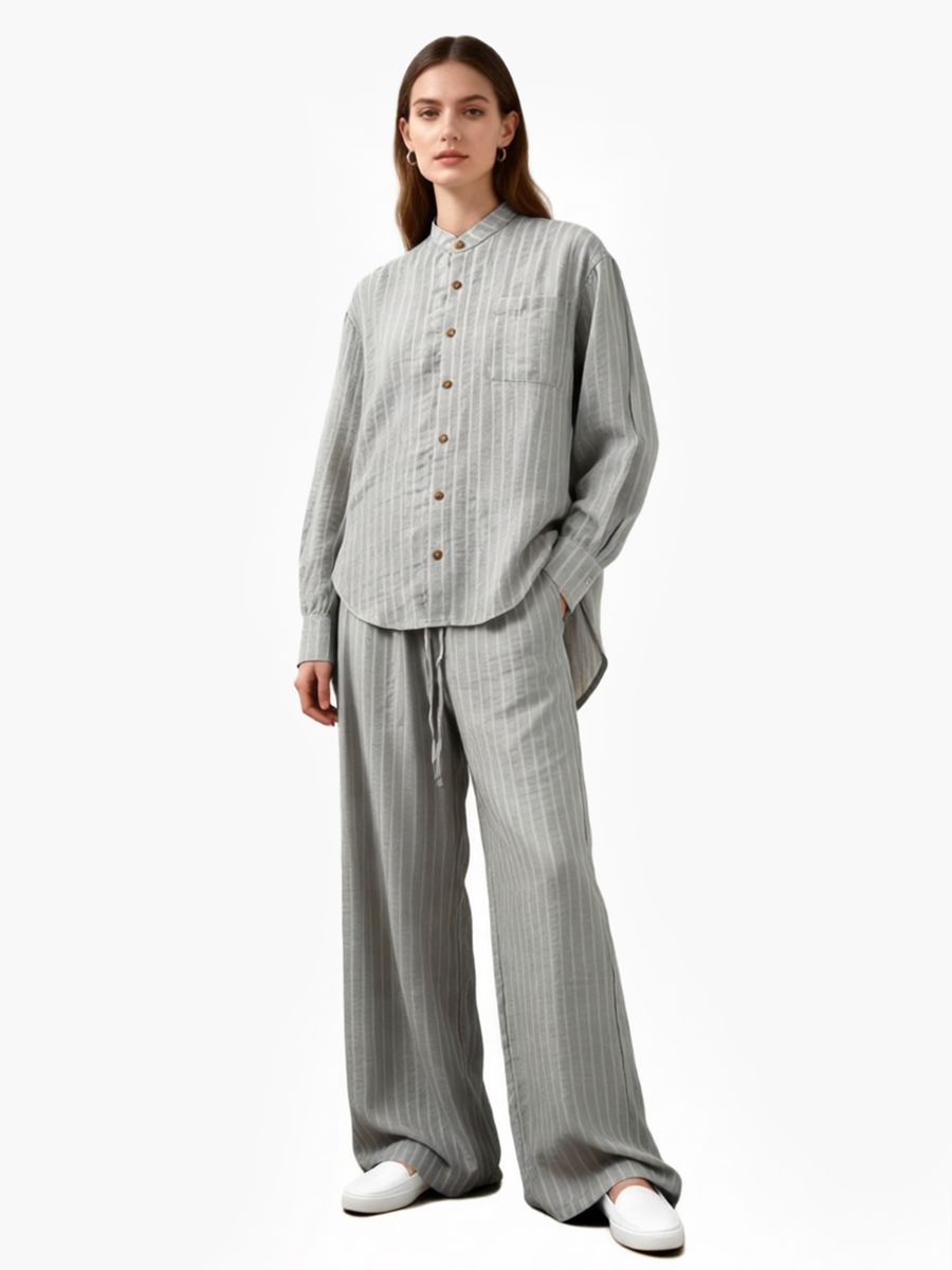 Ladies' linen blouse home set