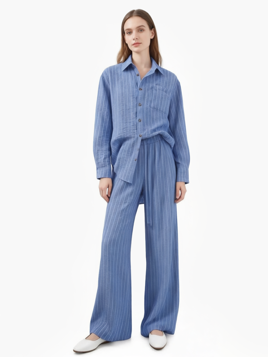女士格纹家居服套装