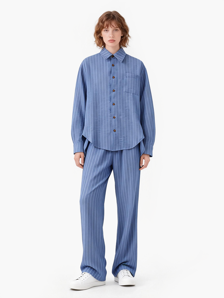 女士格纹家居服套装