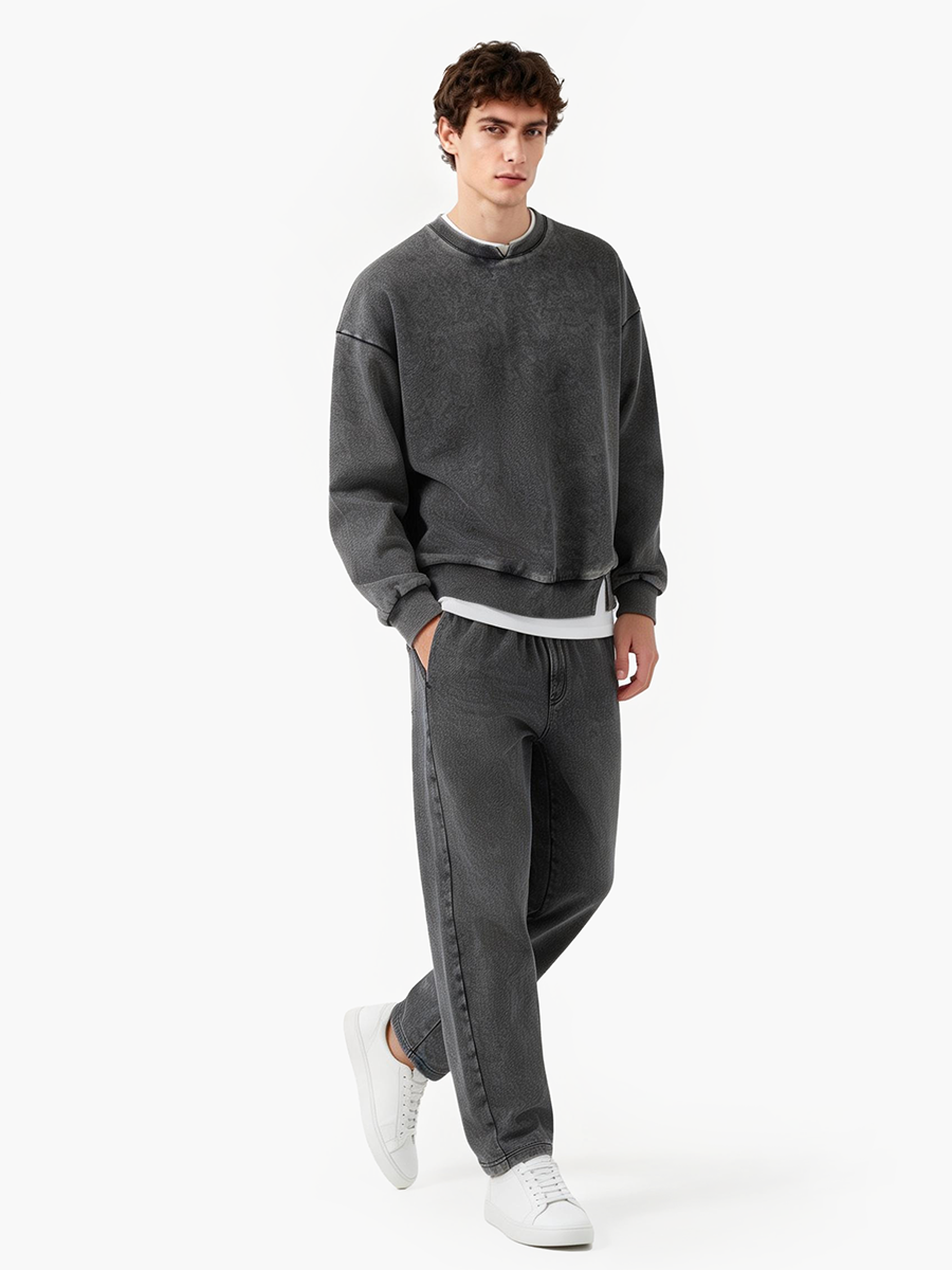 男士长袖运动连帽衫套装