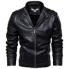 JACKETS KEZONO Atlas Biker Leather Jacket BLACK / XS