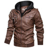 JACKETS KEZONO Leather Anarchist Biker Jacket SADDLEBROWN / S
