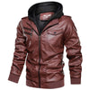 JACKETS KEZONO Leather Anarchist Biker Jacket RED / S