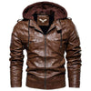 JACKETS KEZONO Leather Bright Hooded Jacket SADDLEBROWN / M