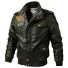 JACKETS KEZONO Leather Flight Star Jacket ARMY GREEN / XXS