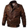 JACKETS KEZONO Leather Flight Star Jacket SADDLEBROWN / XXS