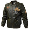 JACKETS KEZONO Leather Iron Wheels Jacket ARMY GREEN / XXS