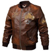 JACKETS KEZONO Leather Iron Wheels Jacket SADDLEBROWN / XXS