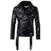 JACKETS KEZONO Leather Locomotive Punk Jacket BLACK / XXS
