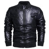 JACKETS KEZONO Leather Patchwork Fleece Oblique Locomotive Jacket
