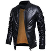 JACKETS KEZONO Leather Patchwork Fleece Oblique Locomotive Jacket