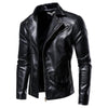 JACKETS KEZONO Leather Punk Aviator Lapel Motorcycle Jacket