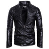 JACKETS KEZONO Leather Rhombus Pattern Jacket BLACK / XS
