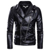 JACKETS KEZONO Leather Rock Roll Zipper Locomotive Jacket BLACK / C / XXS