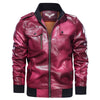 JACKETS KEZONO Pitaya Leather Jacket MAROON / XXS