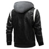 JACKETS KEZONO Scorpion Embroidery Leather Jacket HOODIE + NO EMBROIDERY / BLACK / S