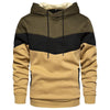 OUTWEAR & PARKAS KEZONO Tri-color Patchwork Sweatshirts Fleece Pullover Hoodie