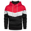 OUTWEAR & PARKAS KEZONO Tri-color Patchwork Sweatshirts Fleece Pullover Hoodie