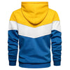 OUTWEAR & PARKAS KEZONO Tri-color Patchwork Sweatshirts Fleece Pullover Hoodie