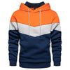 OUTWEAR & PARKAS KEZONO Tri-color Patchwork Sweatshirts Fleece Pullover Hoodie